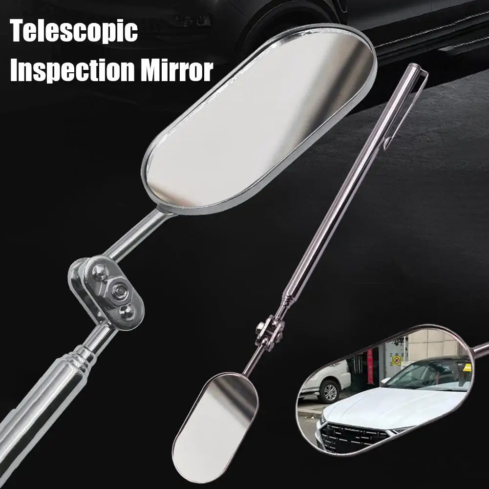360° Rotating Inspection Mirror | Telescopic Stainless Steel Tool