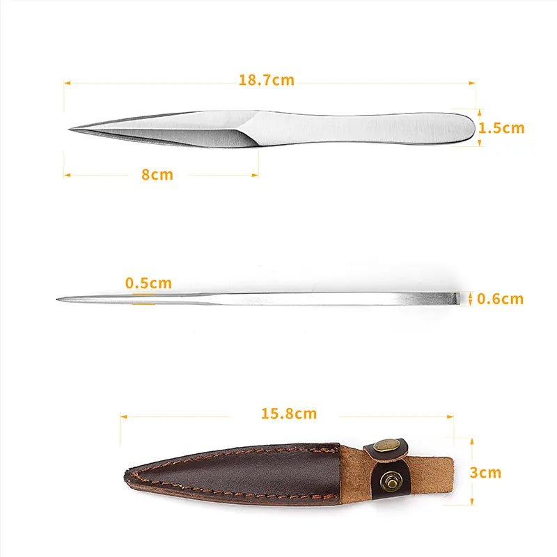 Stainless steel tea knife tea set Pu'er special Kung Fu tea brewing tool tea needle tea ceremony accessories with leather case Peaceful Pleasures Health and Wellness