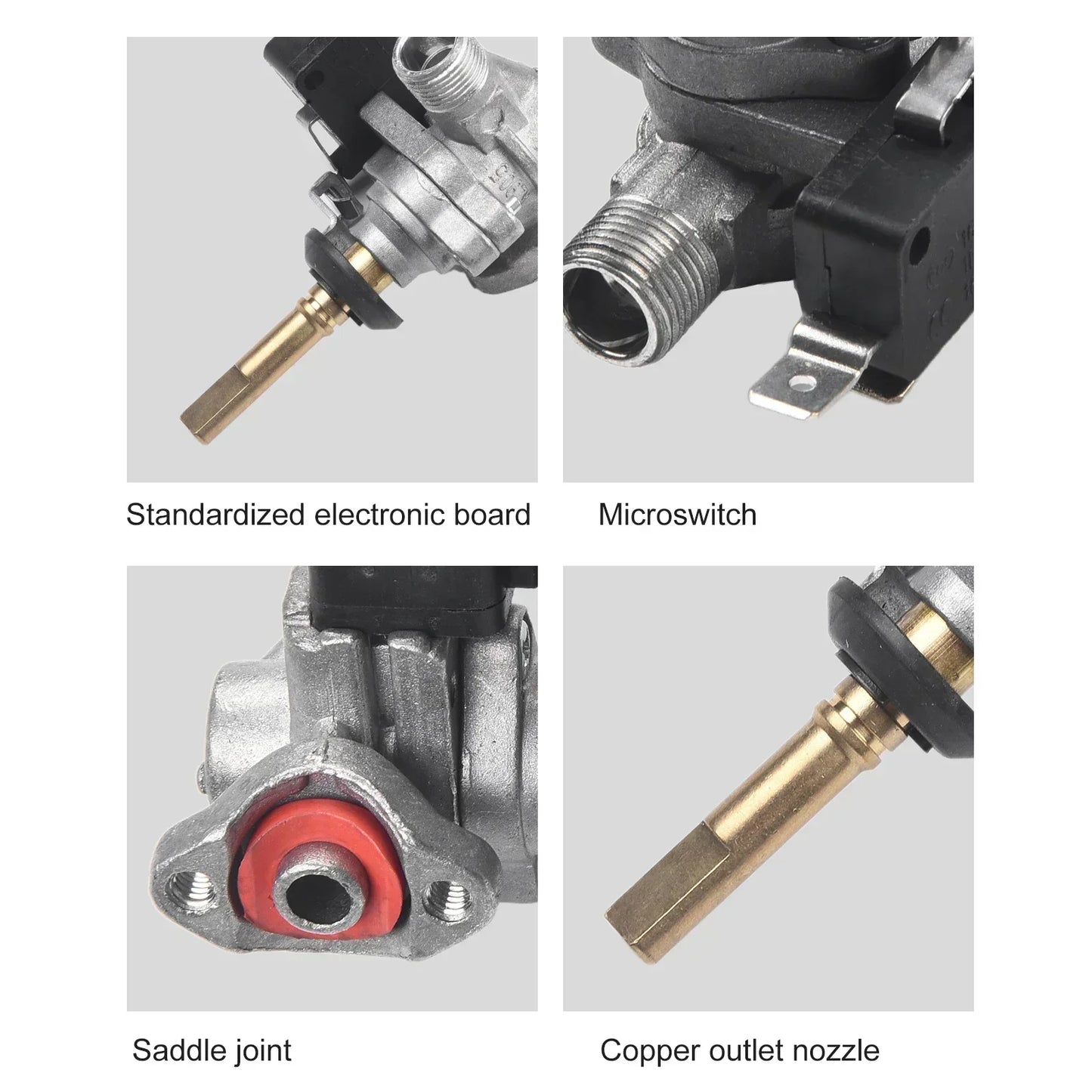 SABAF Gas Stove Safety Valve with Pressure Reducer | Copper