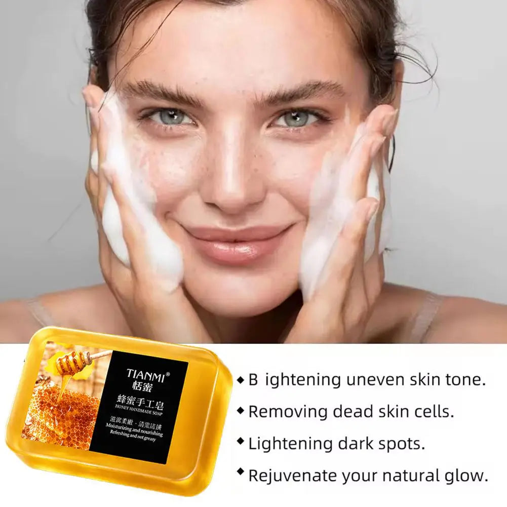 honey soap, deep cleaning, hydrating and moisturizing, softens rough skin, smoothes skin,easy to carry for outdoor travel 1PCS Peaceful Pleasures Health and Wellness