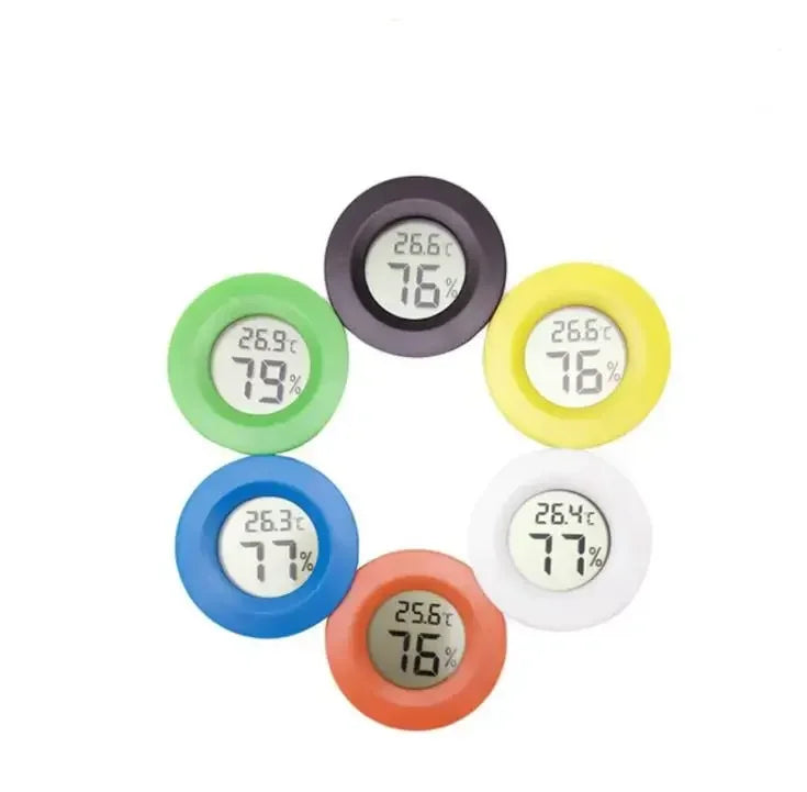 Mini Digital Thermometer Hygrometer – Round LCD Panel Mount Digital Thermometer Hygrometer Peaceful Pleasures Health and Wellness