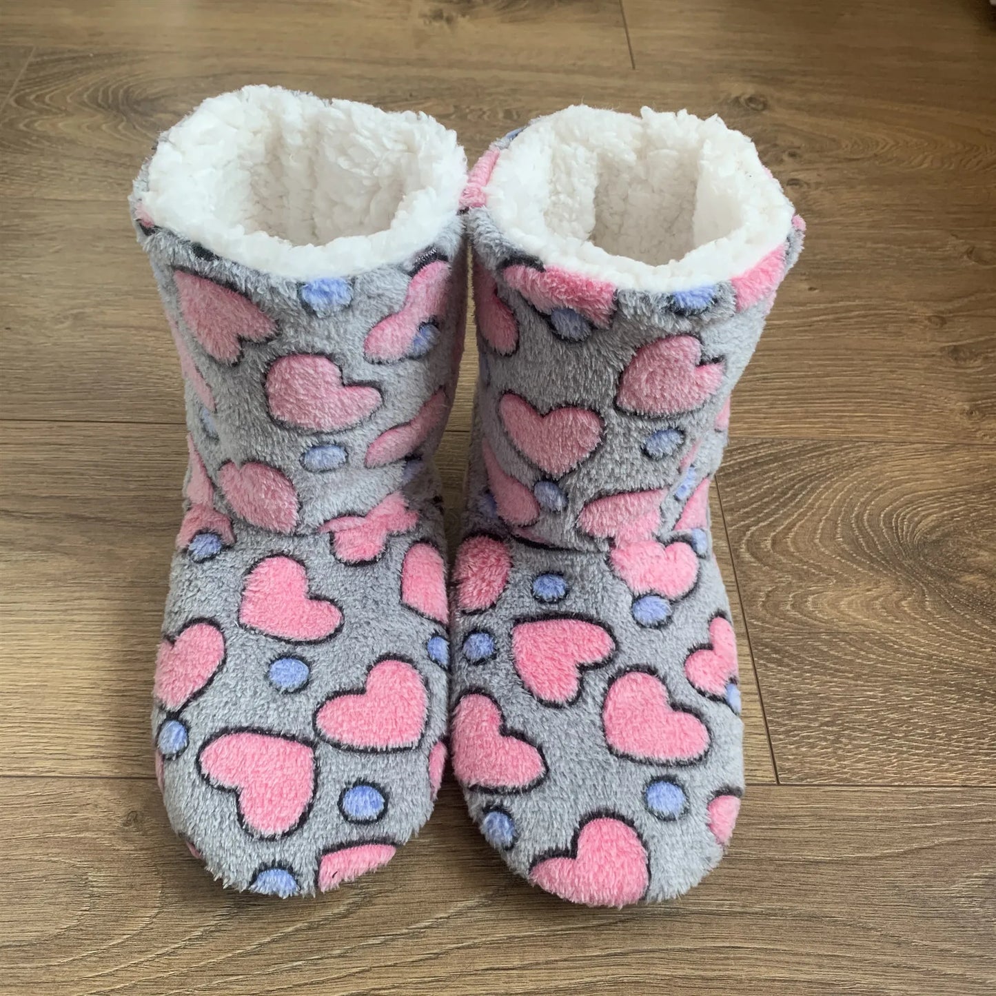 Women's Plush Fur Lined Ankle Boot Slippers – Warm Winter Indoor