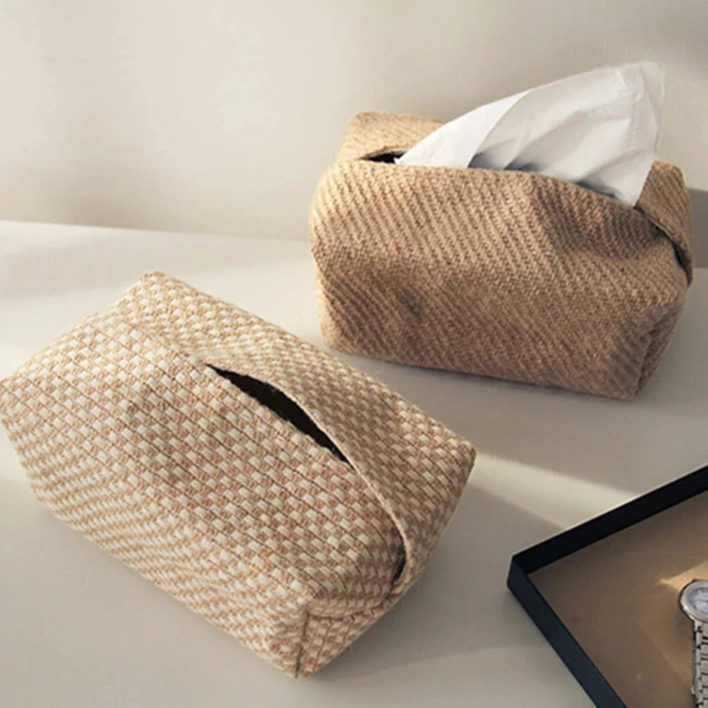 Japanese Cotton Linen Tissue Box Cover & Napkin Holder