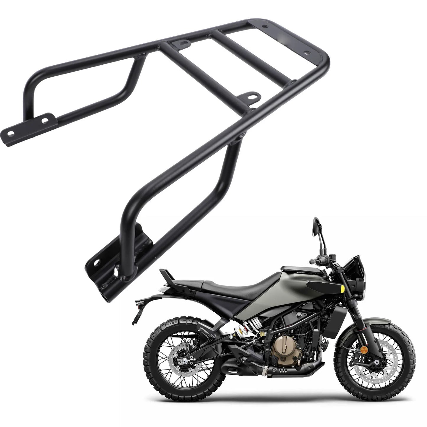 Motorcycle Tail Rack for Husqvarna 125 250 401 2024-2025 + Straps