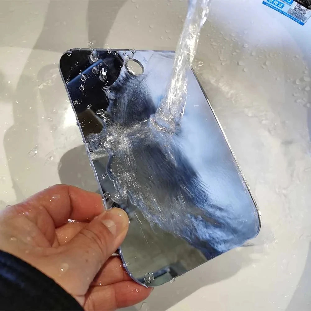 Acrylic Fog-Free Shower Mirror | Handheld Travel & Wall Mount