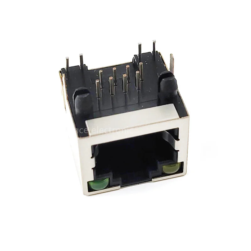 RJ45 Network Port Adapter Test Board Horizontal 8p Crystal Head Female Socket Circuit Board with Light Peaceful Pleasures Health and Wellness RJ45 Connector