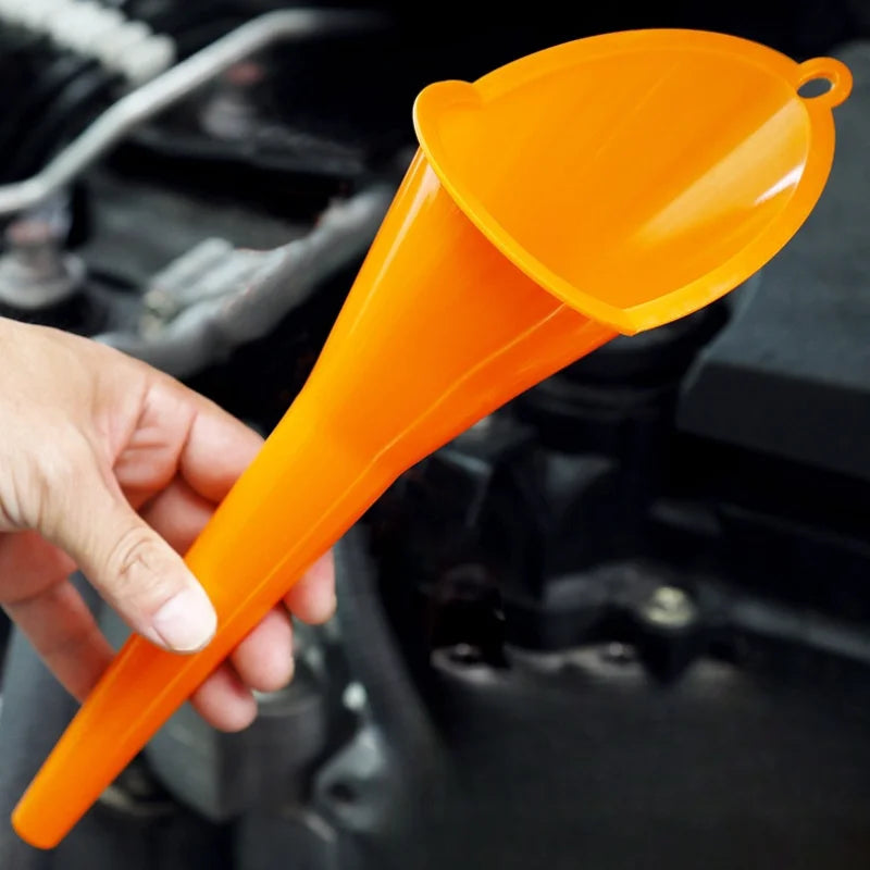 Car Long Stem Funnel Oil Fuel Filling Tools Anti-splash Plastic