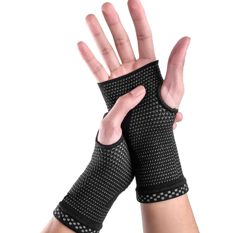 Wrist Compression Support Glove – Knit Sleeve, Unisex | RooRuns