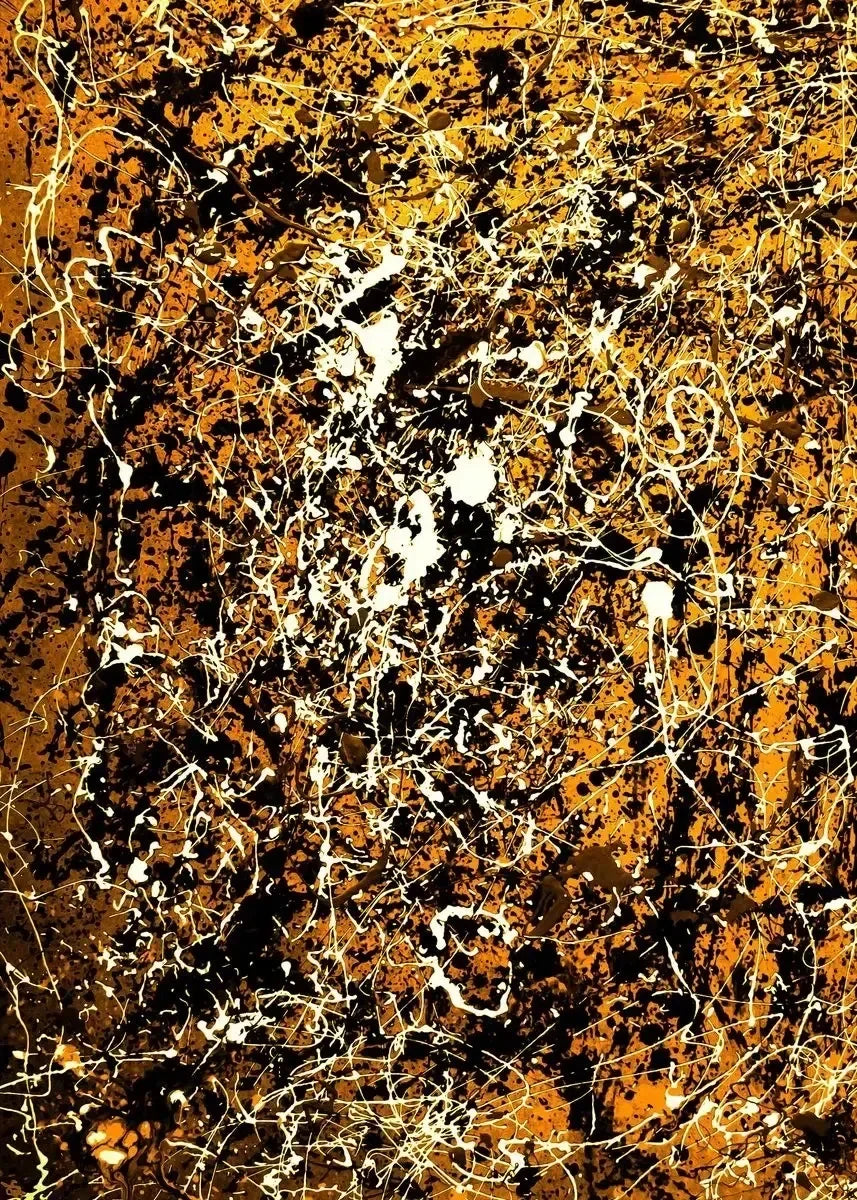Jackson Pollock Abstract Oil Paintings on Canvas Famous Art Prints for Living Room Wall Decor Modern Art Posters Peaceful Pleasures Health and Wellness