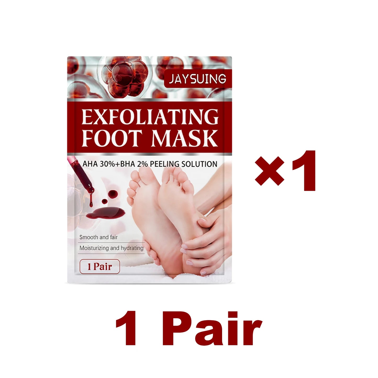 Jaysuing Exfoliating Foot Mask Moisturizing Pedicure Anti Crack Heel Foot Dead Skin Remover for Men Women Foot Care Beauty Peaceful Pleasures Health and Wellness 1 pair