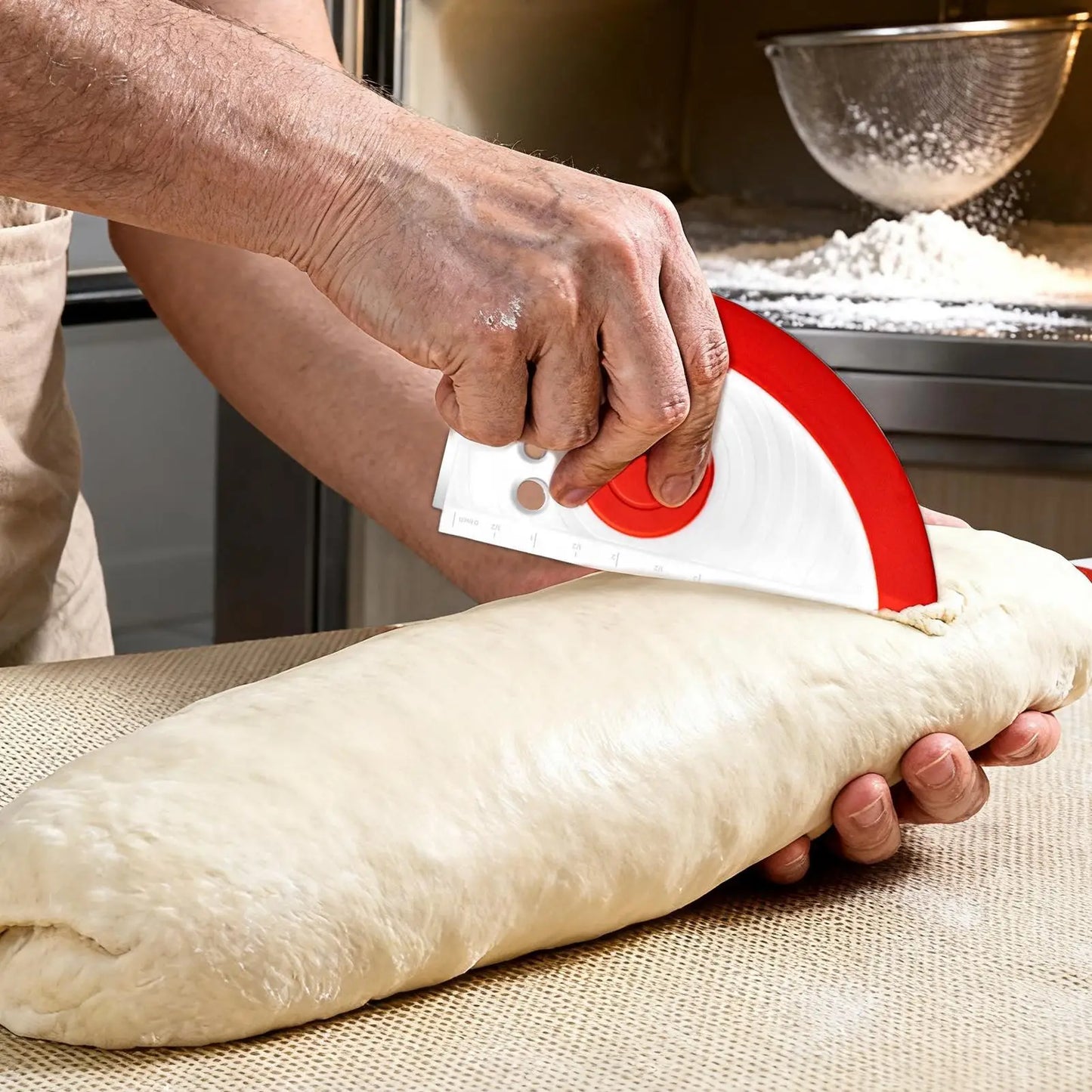 5-in-1 Dough Scraper Bowl Cooking Spatula Silicone Bowl Scraper for Household Kitchen Bread Dinning Dough Pastry Pizza Cake Peaceful Pleasures Health and Wellness