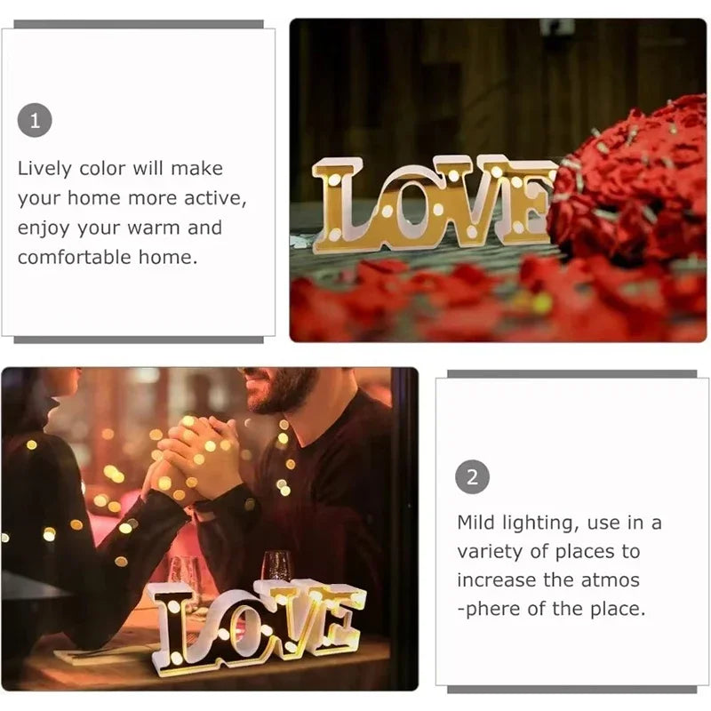 LOVE LED Sign Light – Romantic Décor for Weddings & Events