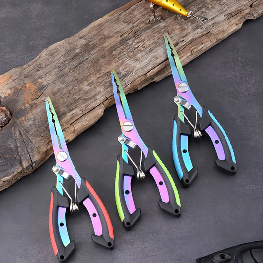1pc Multi-functional Fishing Pliers Stainless Steel Line Cutter, Portable Split Ring Opener, Fishing Tool Fishing Pliers Fishing Peaceful Pleasures Health and Wellness 3 colors 9pcs 3set