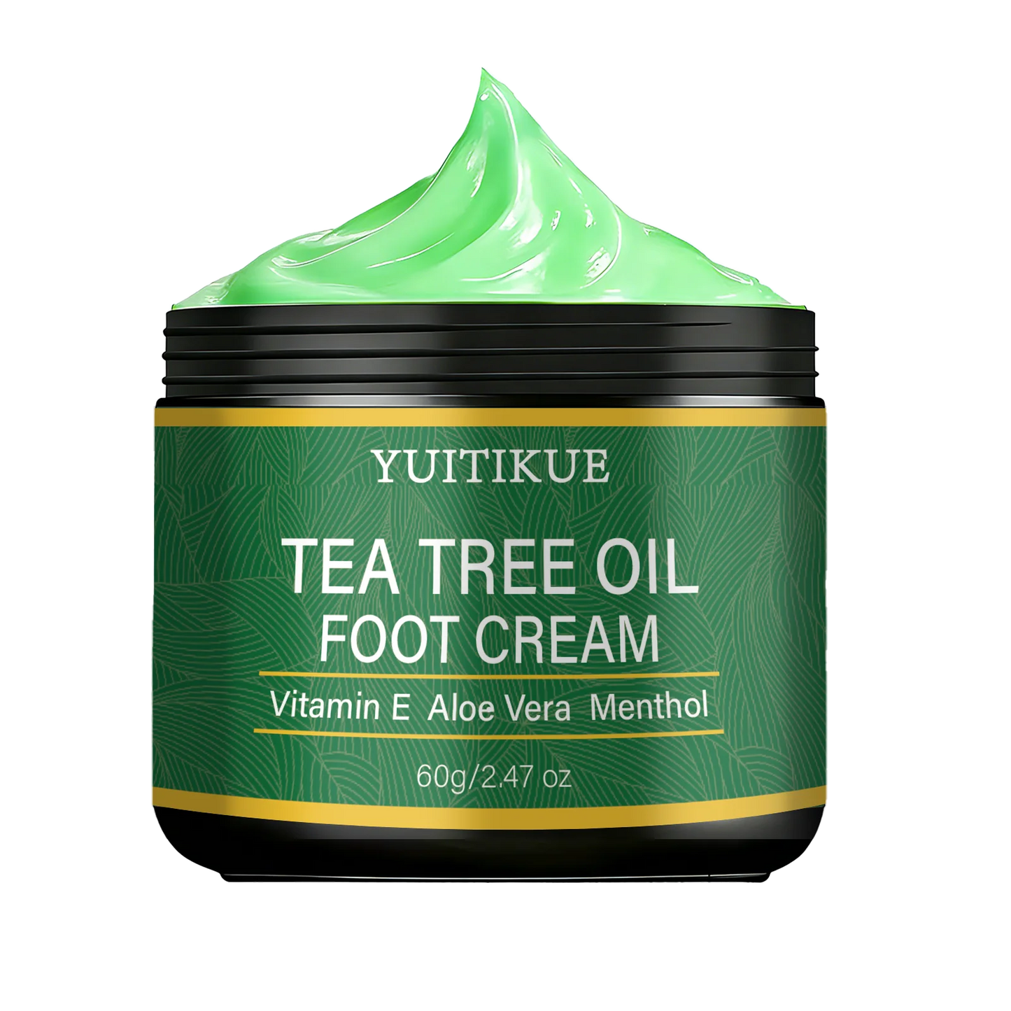 Yuitikue Tea Tree Oil Foot Cream, 60g Infused with Vitamin E & Aloe Vera, Moisturizing Foot Care Cream for Dry Cracked Feet Peaceful Pleasures Health and Wellness 1pc 60g