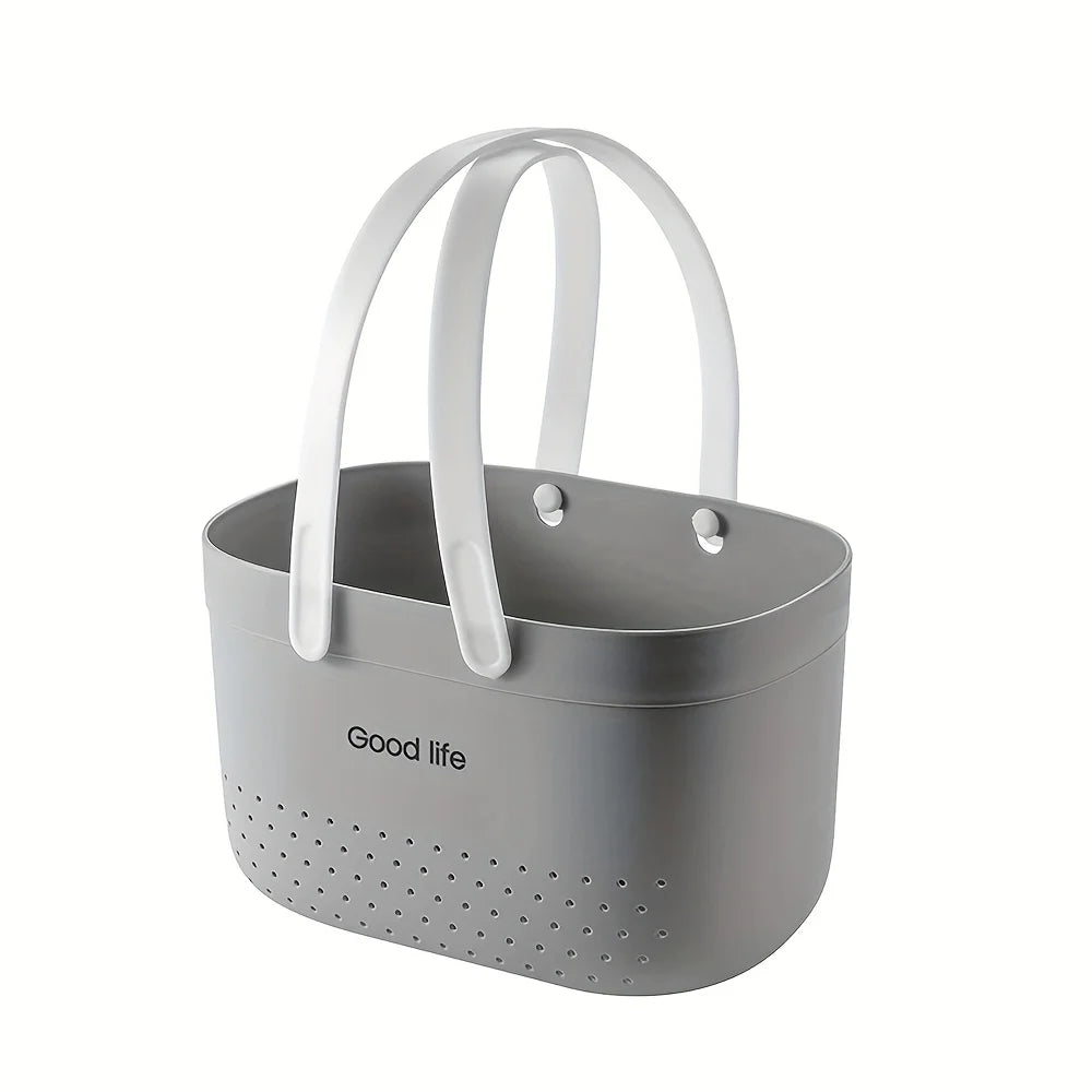 Portable Shower Caddy Basket – Plastic Organizer Tote with Handles