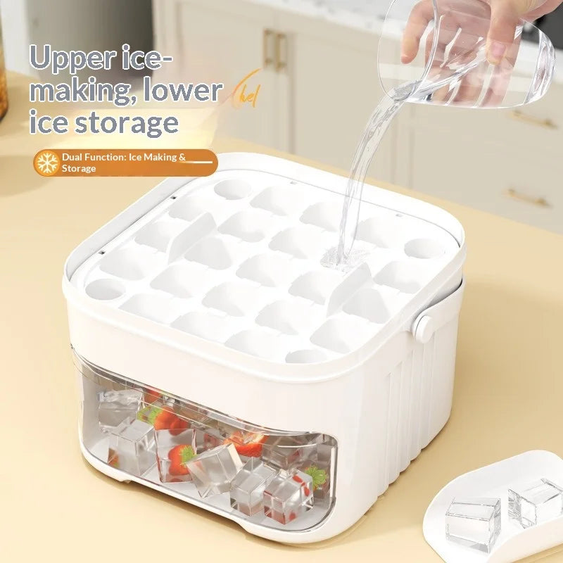 New 50 Grid Ice Tray Ice Mold with Storage Cover and Handle Stackable Silicone Ice Mold Kit for Easy Removal From Refrigerator Peaceful Pleasures Health and Wellness