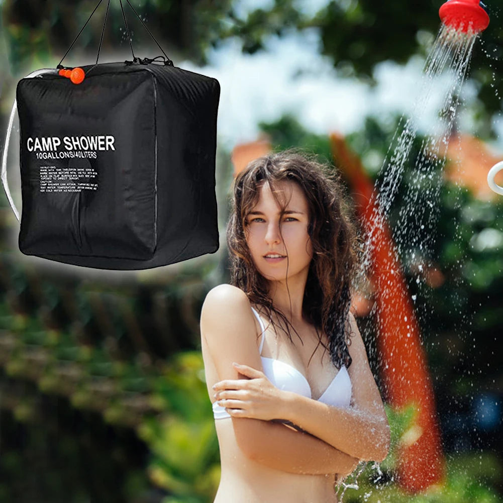 40L Foldable Solar Shower Bag – UV Coating, Outdoor & Beach Peaceful Pleasures Health and Wellness