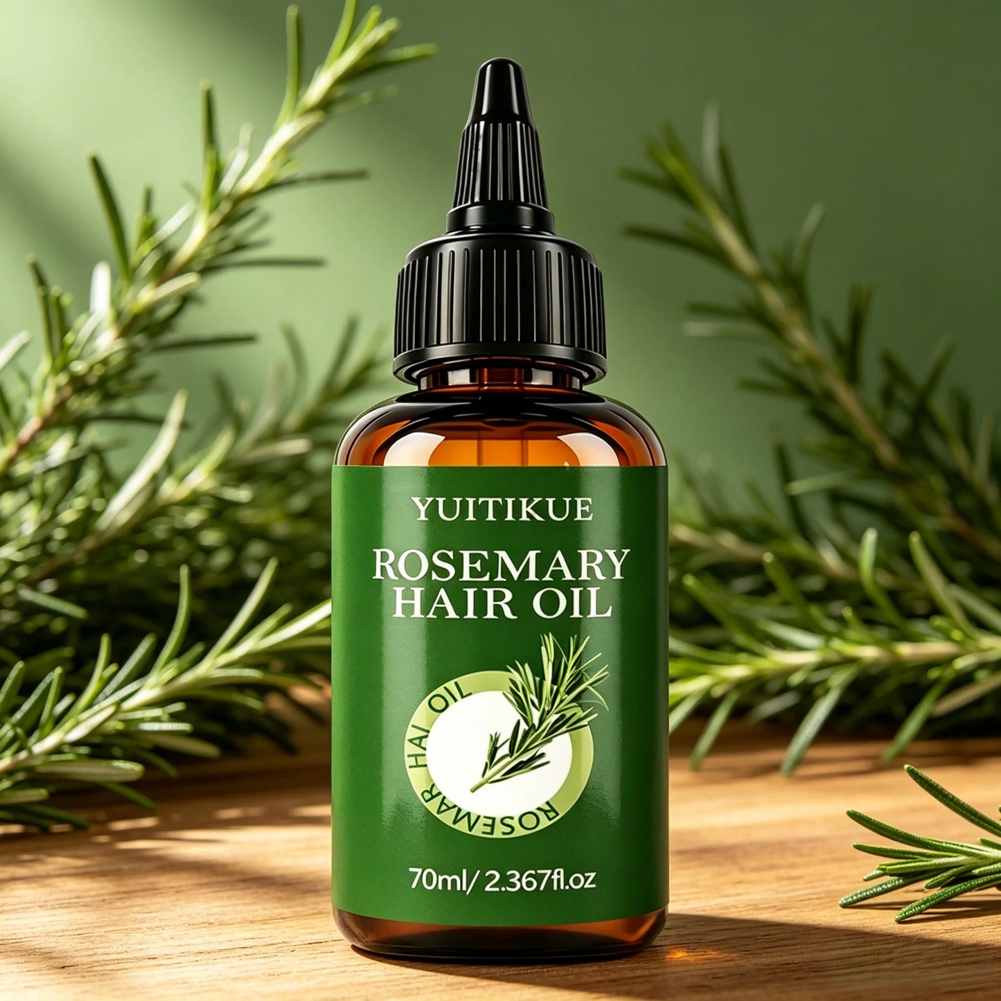 YUITIKUE Rosemary Hair Oil – Scalp Nourishment & Less Breakage Rosemary Hair Oil Peaceful Pleasures Health and Wellness 1pc