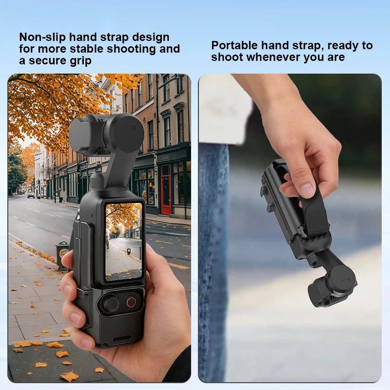 For DJI Osmo Pocket 4/3 Expansion Strap Mount With Cold Shoe Port Anti Slip Wrist Strap Snap On Lock For Pocket 4 Gimbal Camera Peaceful Pleasures Health and Wellness