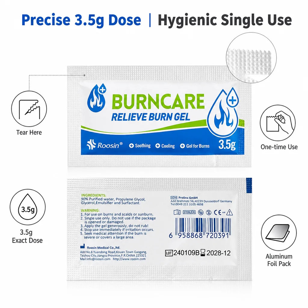 1pcs Medical 3.5g Burn Care Dressing Gel for Burn Wound Scar Wounds Care First Aid Kit Medical Medical Supplies Cute Bandaids Peaceful Pleasures Health and Wellness