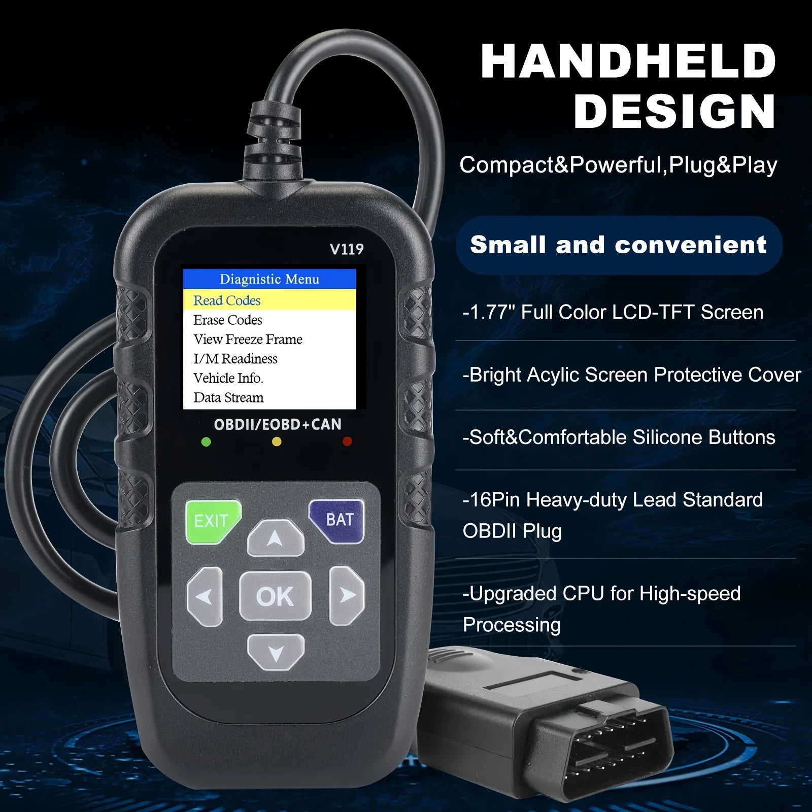 OBD2 Scanner Car Diagnostic Code Reader – Clears CEL Peaceful Pleasures Health and Wellness