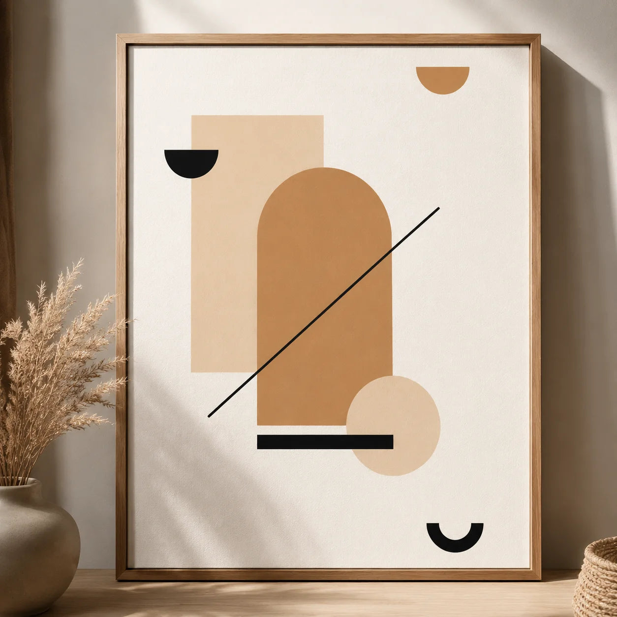 Abstract Boho Wall Art Fashion Woman Geometric Line Canvas Painting Modern Poster Prints For Living Room Bedroom Wall Decor Peaceful Pleasures Health and Wellness