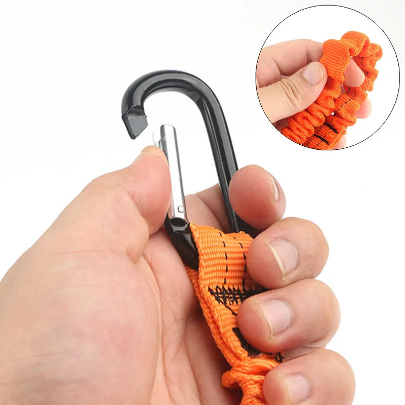 Safety Tool Lanyard Carabiner Hook | Anti-Drop Elastic Rope