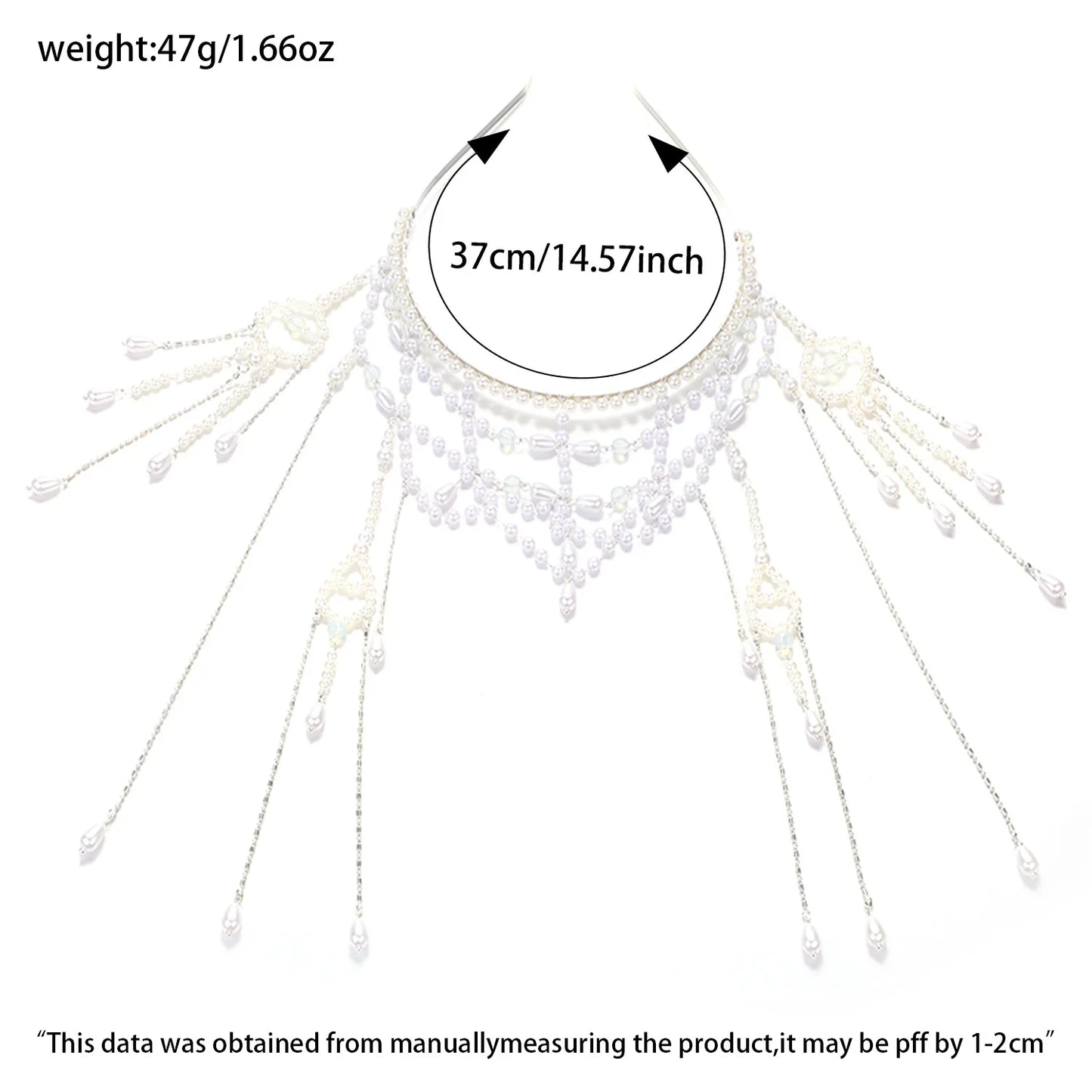 Imitation Pearl Headband Hair Accessory With Detachable Tassels For Wedding And Formal Events Peaceful Pleasures Health and Wellness