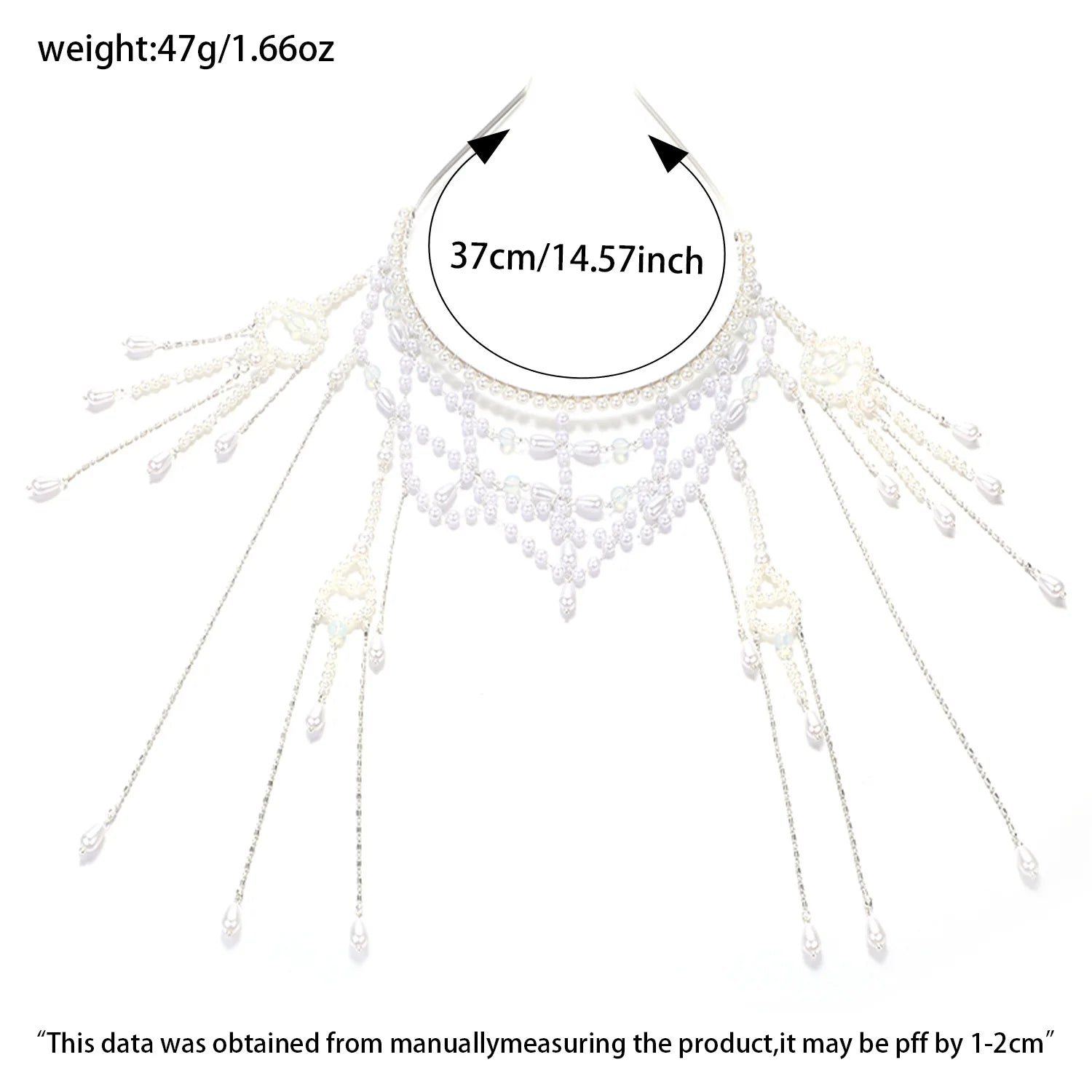 Imitation Pearl Headband Hair Accessory With Detachable Tassels For Wedding And Formal Events Peaceful Pleasures Health and Wellness