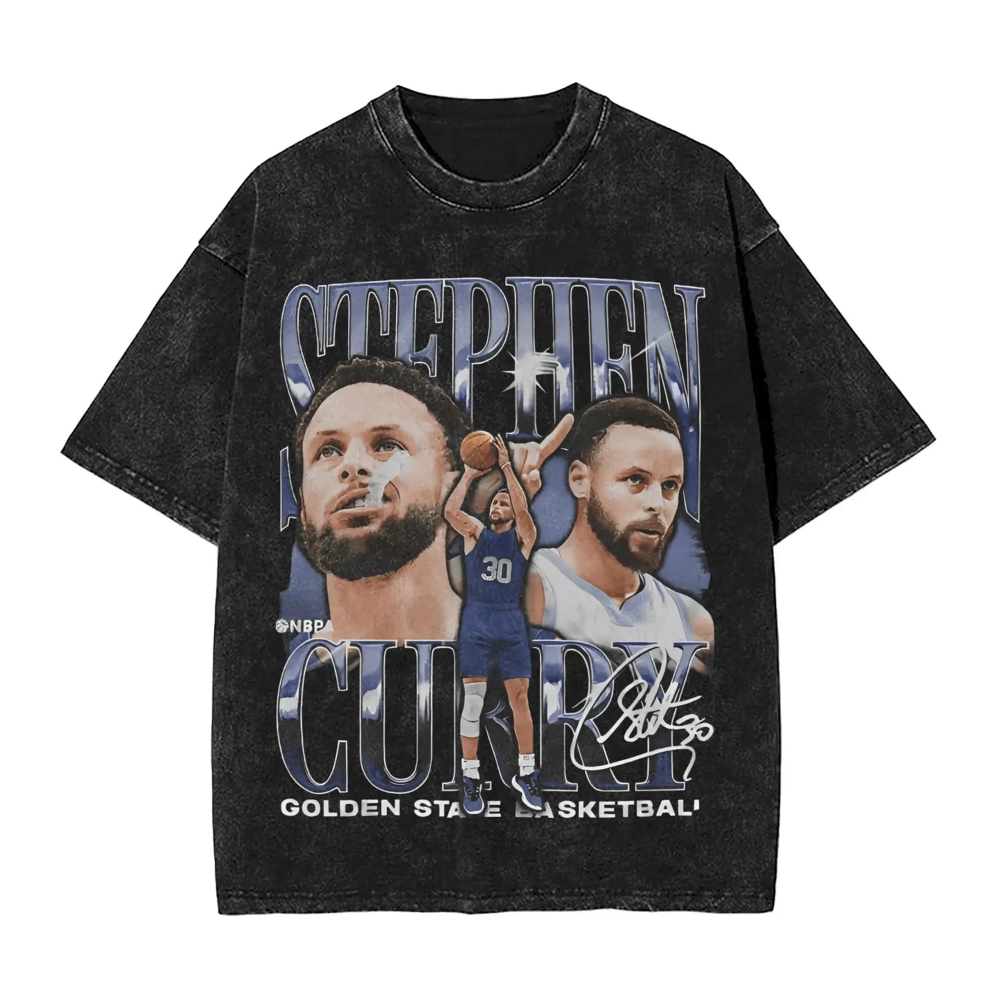 Men Women's T Shirt Stephen Curry Washed T-Shirts Harajuku Basketball Star Summer Tees Y2K Retro Printed Casual Tops Gift Idea Peaceful Pleasures Health and Wellness black XXL