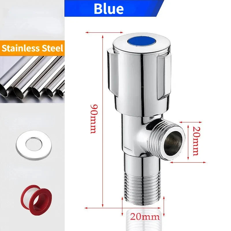 Stainless Steel Hot & Cold Angle Valve | Triangle Stop Valve