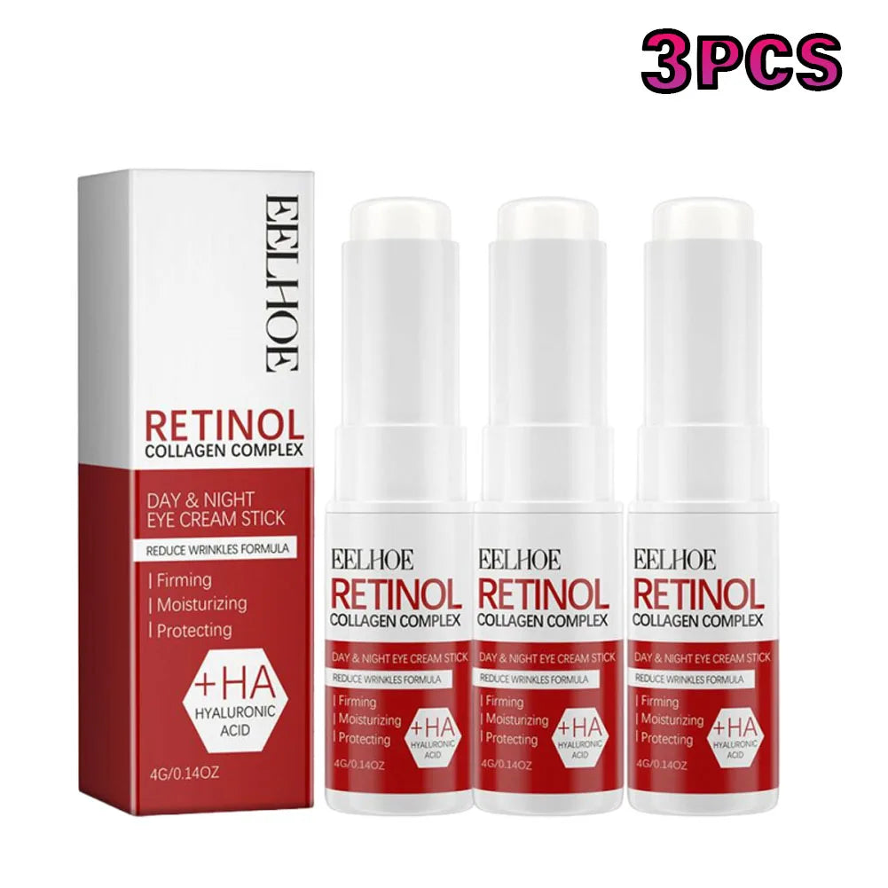 Retinol Eye Cream Stick Removing Dark Circles Under the Eyes Remove Eye Bags Moisturizing Firming Skin Eyes Care Peaceful Pleasures Health and Wellness 3pcs