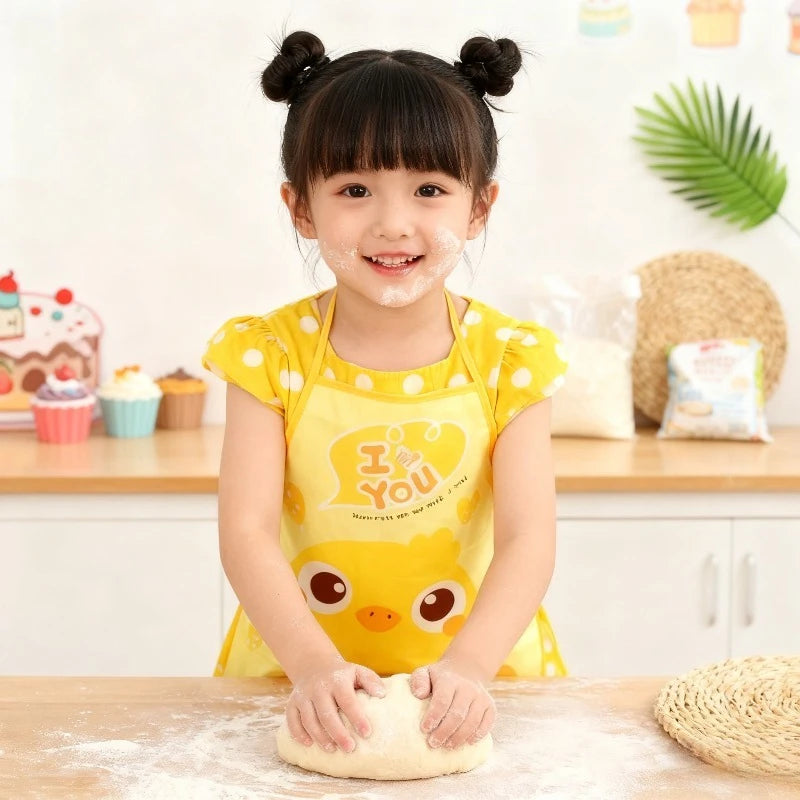 Kids Waterproof Cartoon EVA Apron – Bib for Eating & Crafts