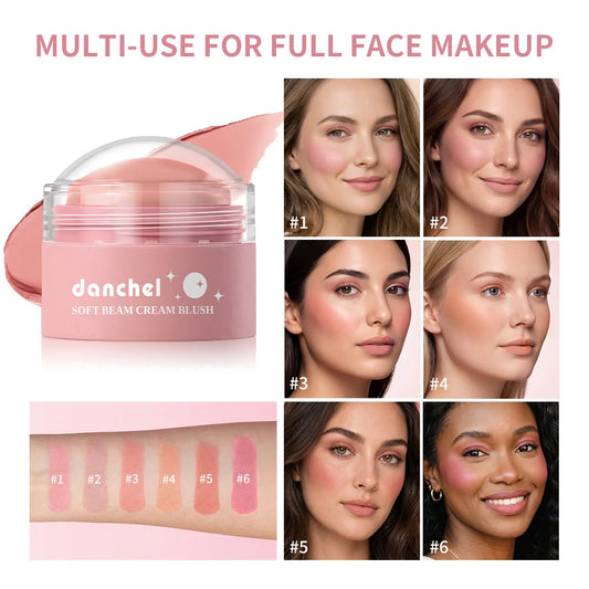 Natural Looking Matte Blush Stick Waterproof Long Lasting Hydrating Blendable Cream Blush Balm Lightweight Cheek Makeup Cosmetic Peaceful Pleasures Health and Wellness