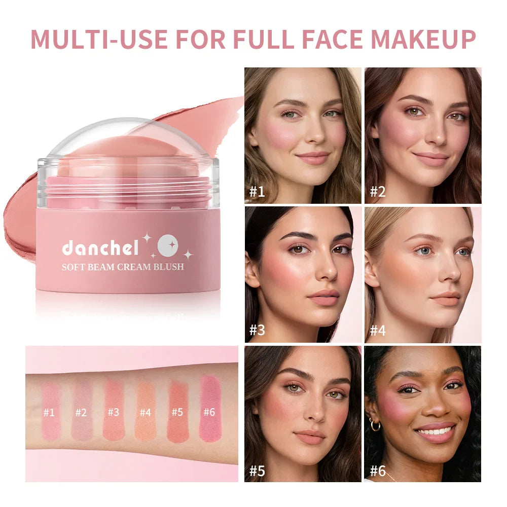 Matte Cream Blush Stick – Waterproof & Long-Lasting | 6 Shades