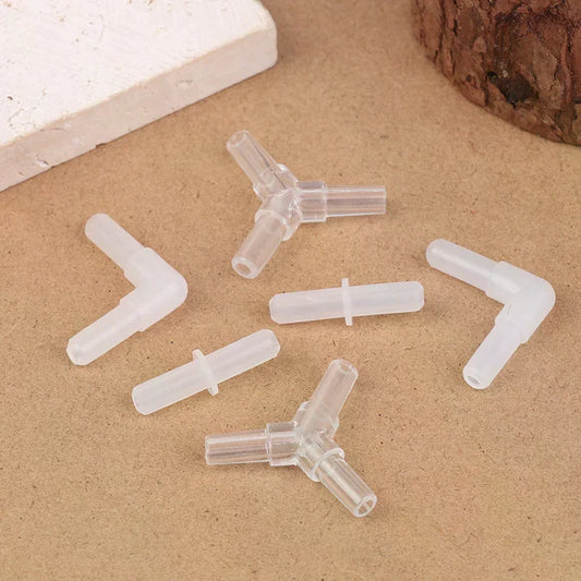 10-Pack Aquarium Airline Tubing Connectors | 4mm Air Hose Adapters Aquarium Tubing Connectors Peaceful Pleasures Health and Wellness