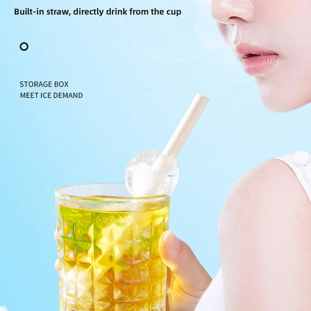 Cat Paw Ice Cube Mold with Built-In Straw | Reusable Ice Tray