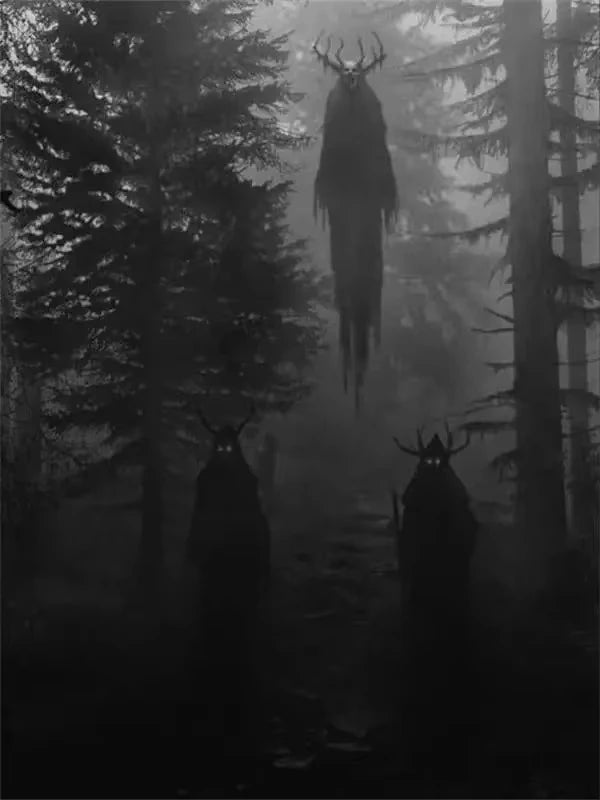 AA Dark Academia Art Black Death Poster Prints For Living Room Home Decor Nordic Gothic Horror Witch Canvas Painting Wall Art Peaceful Pleasures Health and Wellness 4 35x45cm