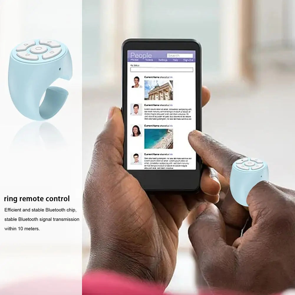 Bluetooth Ring Remote – Wireless Selfie Shutter & Page Turner