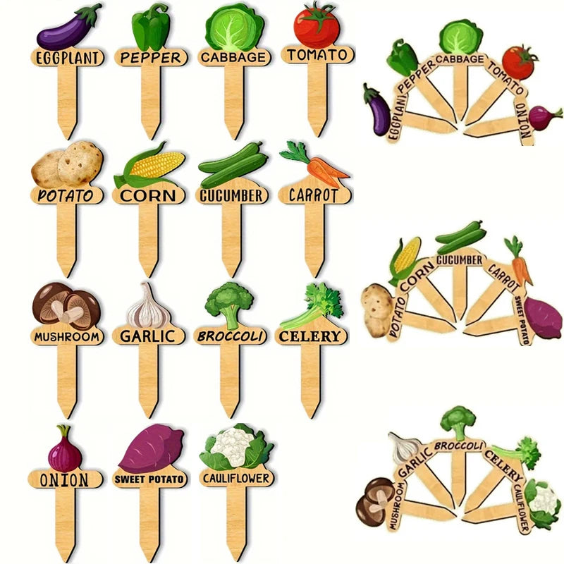 15 Funny Wooden Plant Markers | T-Type Garden Stake Signs