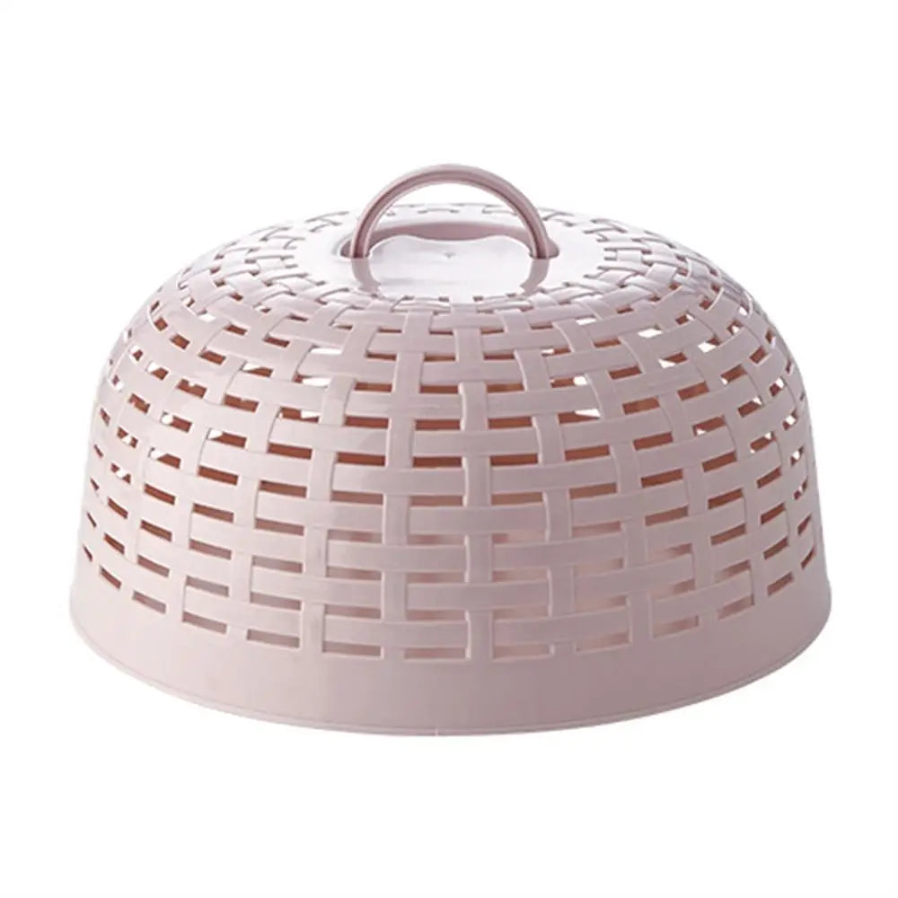 Anti Mosquito Fly Food Cover Durable Dustproof Kitchen Accessories Mesh Cage Plastic Round Vegetable Cover Home Kitchen Peaceful Pleasures Health and Wellness pink