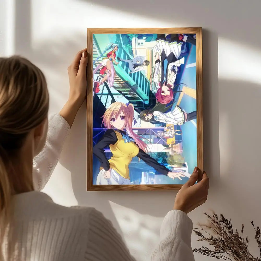 Anime M-Myriad Colors Phantom World Poster HD Self Adhesive Waterproof Wall Art Ideal for Home Office Dorm Bedroom Great Gift Peaceful Pleasures Health and Wellness White6 21X30cmNoframe