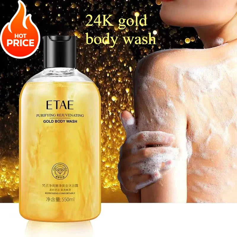 550ml 24K Gold Shower Gel – Moisturising Foam Body Wash