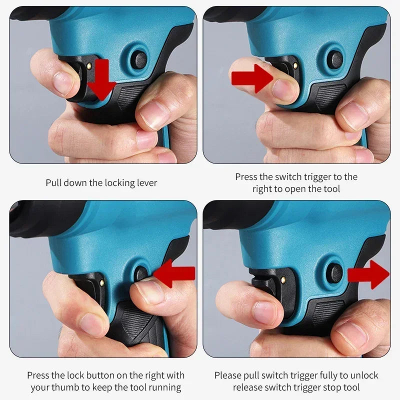 18V Heat Gun Shrink Wrapping Tool Hot Air Gun Air Dryer Soldering Thermal Blower with LED display, Tool only, No battery Peaceful Pleasures Health and Wellness