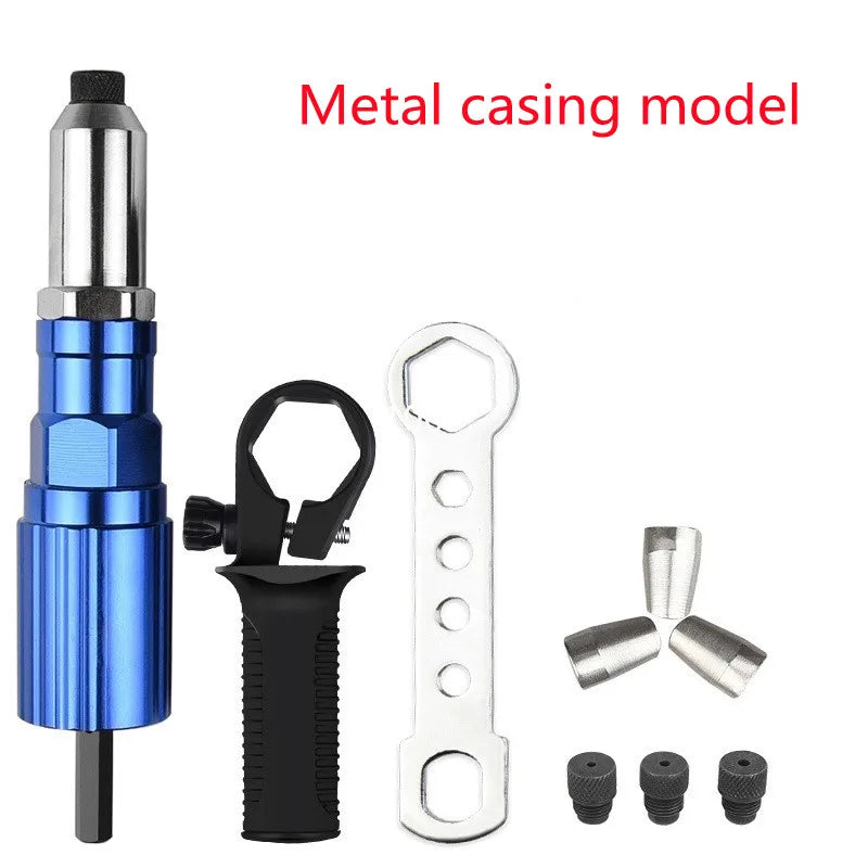 Electric Rivet Gun Drill Adapter 2.4–4.8mm | Cordless Riveting Tool Peaceful Pleasures Health and Wellness Metal version