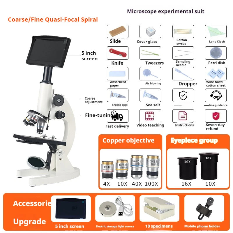 Optical Microscope for Primary and Secondary School Biology Science Popularization Teaching for Children Peaceful Pleasures Health and Wellness 5