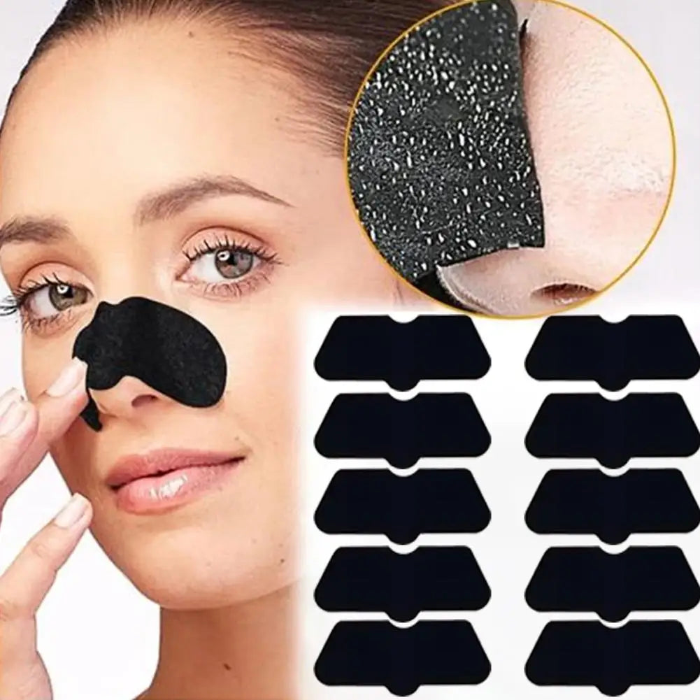 10pcs Bamboo Unisex Blackhead Remove Mask for Blackhead Removal Pore Cleansing Peel-off Nasal Membrane Stickers for Clearer Nose Peaceful Pleasures Health and Wellness