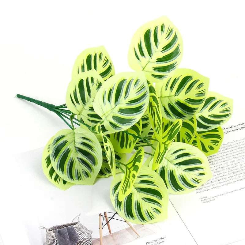 Artificial Silk Taro & Dieffenbachia Leaf Plant – Home Decor