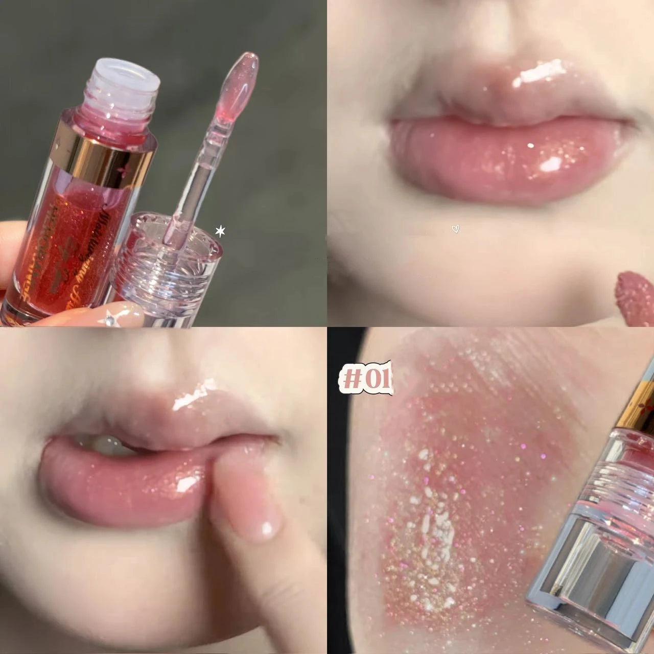 Glitter Lip Gloss – Shimmery Moisturizing Plumping Lip Glaze
