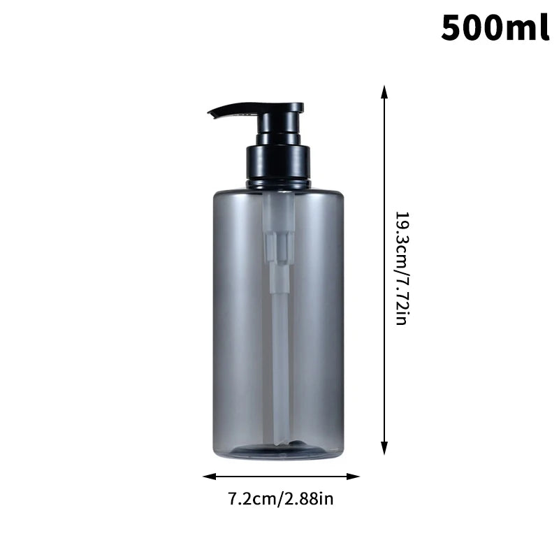 300/500ml Shampoo Hand Soap Dispenser Empty Pump Bottles Dispenser Lotion Dispenser Liquid Travel Containers Bath Accessory Peaceful Pleasures Health and Wellness 500ml Gray